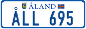 License plate of Åland, Cars (ÅLA 1234)