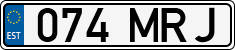 License plate of Estonia, Regular car plates