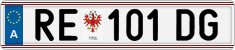 License plate of Austria, Regular plates