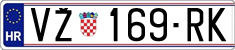 License plate of Croatia, Regular plates