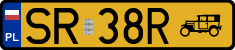 License plates of Poland, Oldtimers