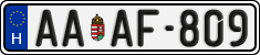 license plates of Hungary, Regular plates (2022)