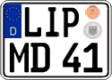 German license plate, Regular plates