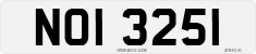 License plate of the United Kingdom, Northern Ireland (1966)