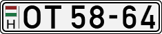 license plates of Hungary, Oldtimers (1990)