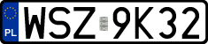License plates of Poland, Regular car plates