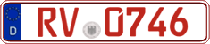 German license plate, Red license plates