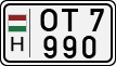 license plates of Hungary, Oldtimers (1990)