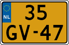 License plate of the Netherlands, Border Traffic (1953-2021 system)