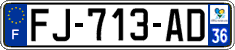 French license plate, SIV (ordinary)