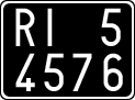 License plate of Italy, Cars (1927 year series)