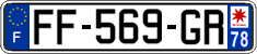 French license plate, SIV (ordinary)