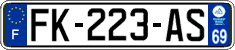 French license plate, SIV (ordinary)