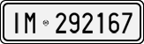 License plate of Italy, Cars (1927 year series)