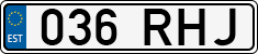 License plate of Estonia, Regular car plates