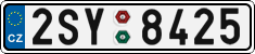 License plate of the Czech Republic, Cars (2001)