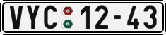 License plate of the Czech Republic, Cars (1960)