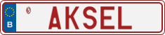 License plate of Belgium, Vanity Plates (2014)