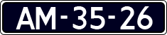 License plate of the Netherlands, Imported oldtimers (cars)