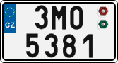 License plate of the Czech Republic, Cars (2001)