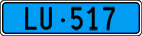 License plate of Switzerland, Work and fire vehicles (blue)