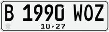 License plate of Indonesia, Regular plates