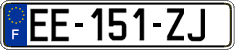 French license plate, SIV (ordinary)
