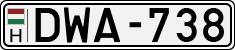 license plates of Hungary, Cars (1990)