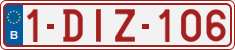 License plate of Belgium, Regular plates (2010)