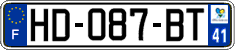 French license plate, SIV (ordinary)