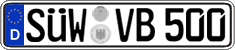German license plate, Regular plates
