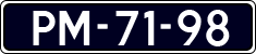 License plate of the Netherlands, Imported oldtimers (cars)