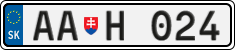 License plate of Slovakia, Oldtimers