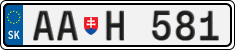 License plate of Slovakia, Oldtimers