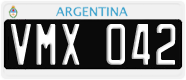 License plate of Argentina, Cars (1995, ABC 123)