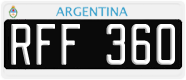 License plate of Argentina, Cars (1995, ABC 123)