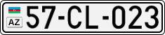 License plate of Azerbaijan, Cars