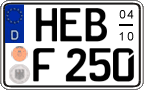 German license plate, Seasonal plates