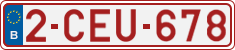 License plate of Belgium, Regular plates (2010)