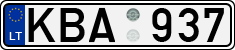 License plate of Lithuania, Cars