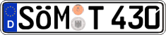 German license plate, Regular plates