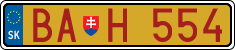 License plate of Slovakia, Oldtimers