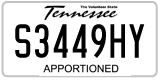 Tennessee, Apportioned