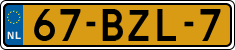 License plate of the Netherlands, Heavy Commercial Vehicles (1994 system)