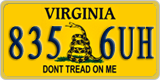Virginia, Specialty plates (123 4AB)
