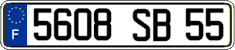 French license plate, FNI