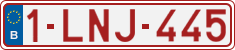 License plate of Belgium, Regular plates (2010)