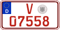 German license plate, Red license plates