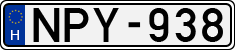 license plates of Hungary, Cars (1990)