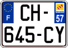 French license plate, SIV (ordinary)